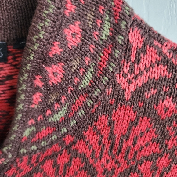 Nomadic Traders Ladies Fairisle Nordic Cardigan Sz Medium Vibrant Colours - Picture 9 of 10